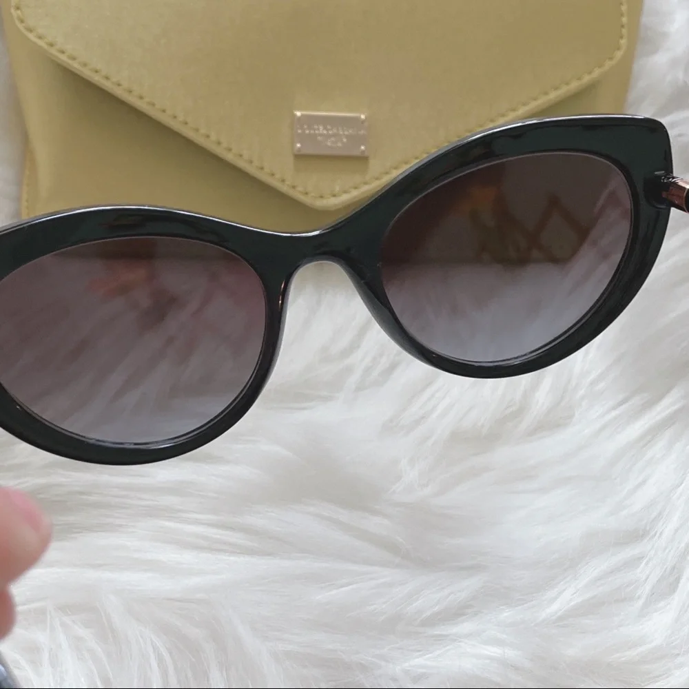 Dolce & Gabbana #6124 Black/ Light Grey Ombré lens Cat Eye Sunglasses - Picture 14 of 16